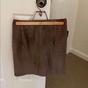 Faux suede skirt